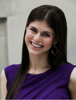 No-Fuss Brown Long Straight 20 inch Without Bangs Alexandra Daddario Wigs