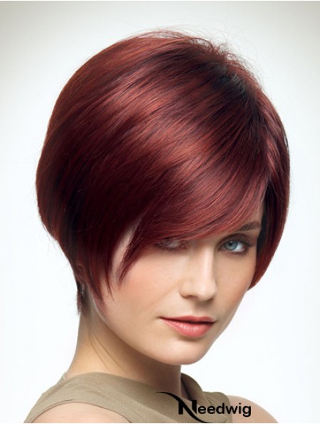 Cheap Synthetic Wigs In UK With Bangs Capless Straight Style