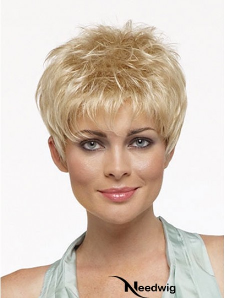 Cropped Boycuts Straight Blonde Online Synthetic Wigs