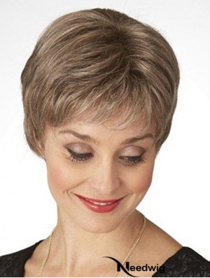 Good Brown Short Straight Classic Lace Front Wigs