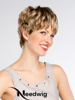 Short Wavy Monofilament Layered 8 inch Online Synthetic Wigs