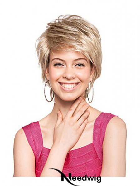 Short Boycuts Straight Blonde Amazing Synthetic Wigs