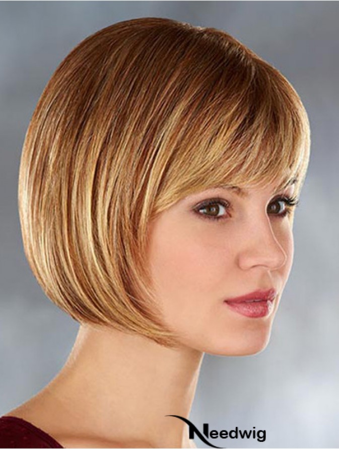 Chin Length Blonde Popular 10 inch Straight Bob Wigs