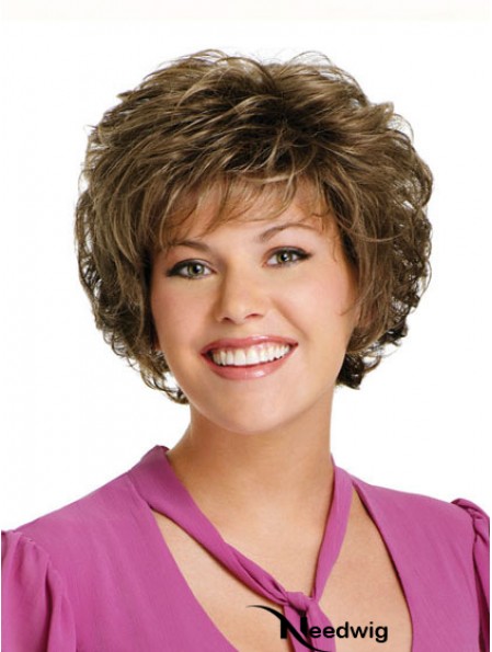 Curly Brown Discount Short Classic Wigs