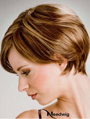 New 8 inch Straight Blonde Boycuts Short Wigs