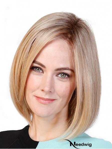 Straight Bobs Blonde 11 inch Monofilament Cancer Patient Wigs