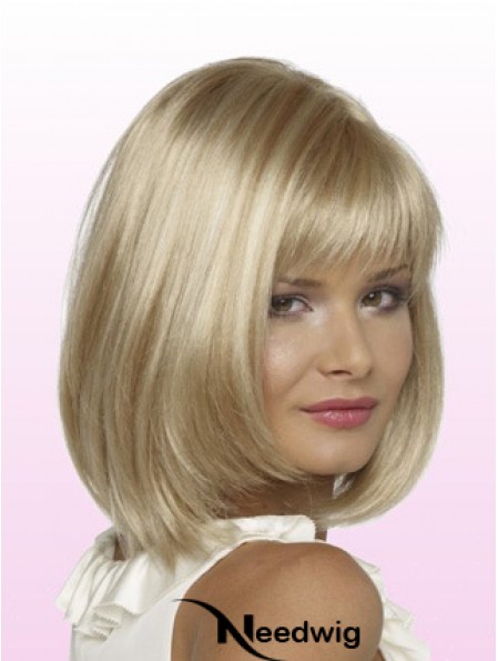 Bobs Chin Length Blonde Straight Trendy Petite Wigs