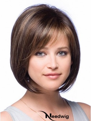 Bobs Chin Length Brown Straight New Petite Wigs