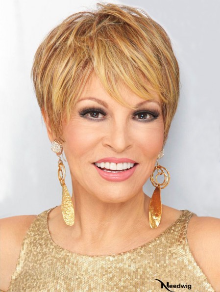 Straight Boycuts Short Blonde Great Lace Front Wigs