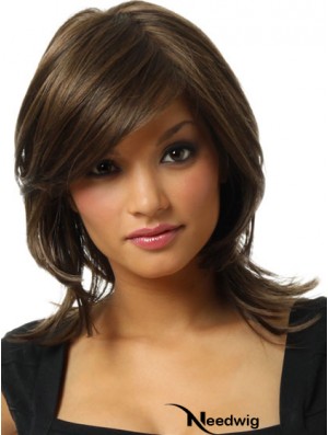 14 inch Fashion Brown Layered Monofilament Wigs