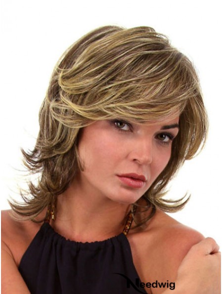 Trendy Brown Chin Length Wavy Layered Lace Front Wigs