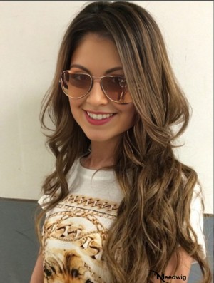 Style Brown 24 inch Wavy Long Layered  Wigs