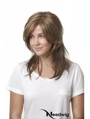 Long Straight Layered Blonde Stylish 100% Hand-tied Wigs