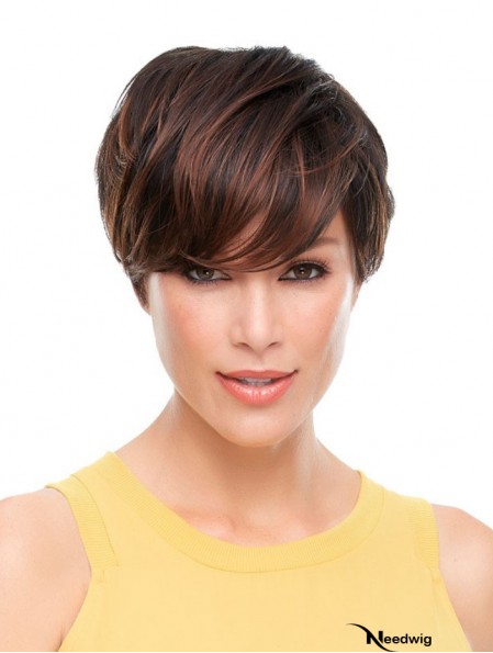 Wavy Boycuts Cropped Brown Best Lace Front Wigs