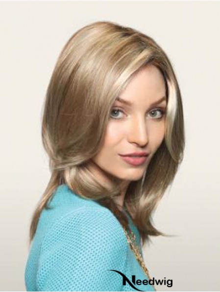 Layered Long Straight Blonde 16 inch Sassy Monofilament Wigs