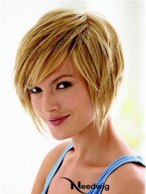 Short Hair Styles Bob With Capless Synthetic Straight Style Bobs