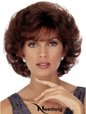 Chin Length Curly Capless Wigs For Sale