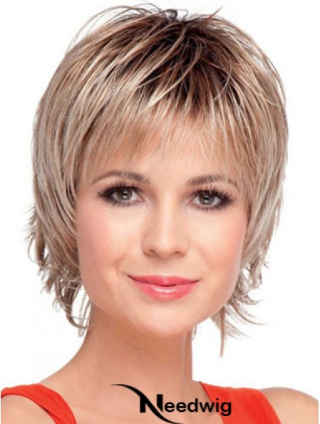 Boycuts Straight Blonde Capless Amazing Short Wigs