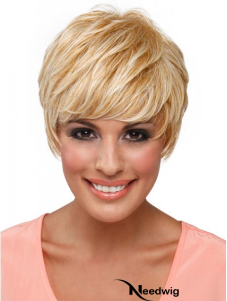 Boycuts Straight Blonde Capless Top Short Wigs