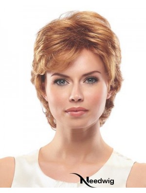 Wavy Layered Short Exquisite Auburn Synthetic Wigs