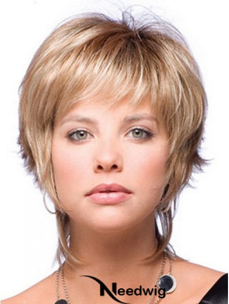 Boycuts Straight Blonde Capless Beautiful Short Wigs