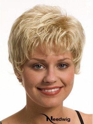 Boycuts Wavy Blonde Capless Best Short Wigs