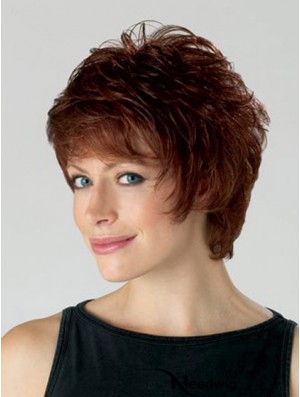 Wavy Layered Short Convenient Auburn Synthetic Wigs