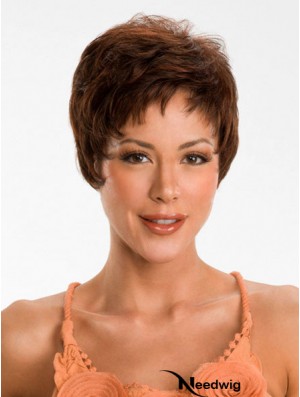 Boycuts Straight Auburn Capless Comfortable Short Wigs