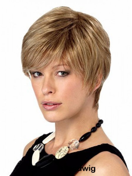 Boycuts Straight Blonde Capless Stylish Short Wigs