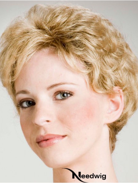 Curly Blonde Affordable Short Classic Wigs