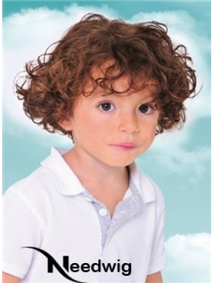 Childs Wig With Capless Curly Style Short Length