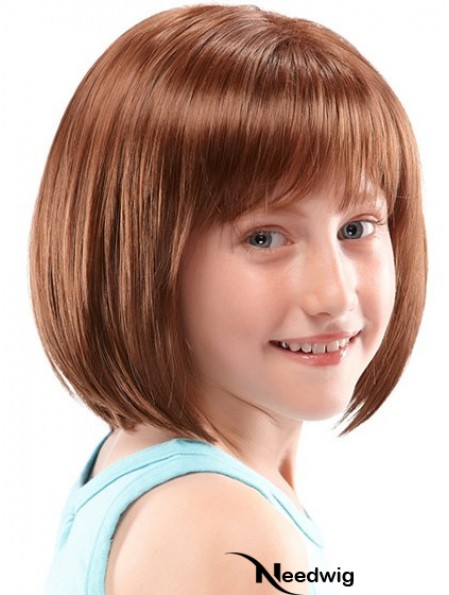 Kids Wigs UK Lace Front Chin Length With Synthetic