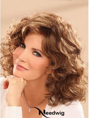 Shoulder Length Wavy Layered Full Lace Brown Comfortable 14 inch Jaclyn Smith Wigs