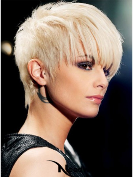 The Wig Store Plattinum Color Capless Short Length Boycuts