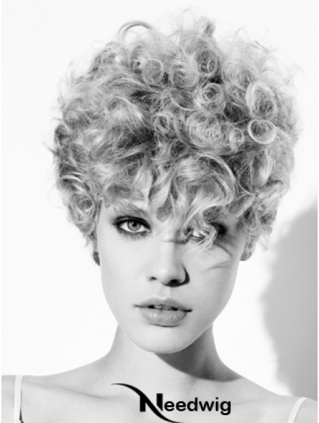 Capless Grey Short Curly 8 inch High Quality Fashion Wigs