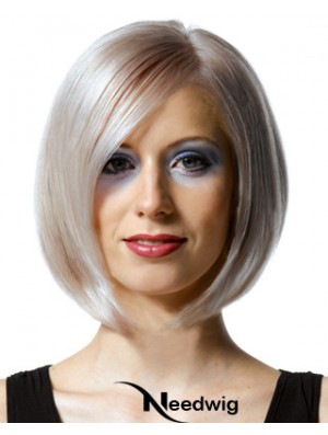 Full Lace Bobs Chin Length Straight 10 inch Platinum Blonde High Quality Fashion Wigs