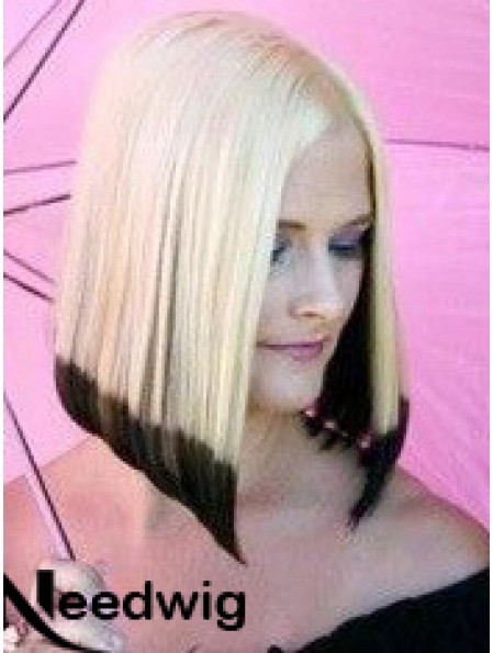 14 inch Ombre/2 Tone Chin Length Bobs Straight Good Lace Wigs