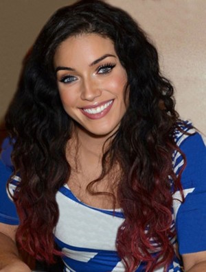 Long Ombre/2 Tone Wavy Without Bangs Trendy African American Wigs