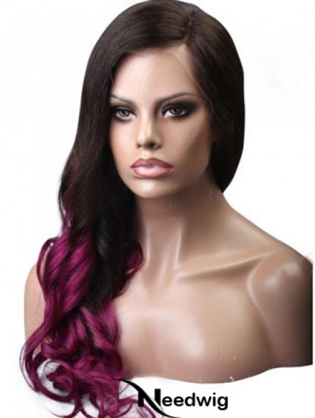 Long Wavy Without Bangs Full Lace 24 inch Hairstyles Black Women Wigs