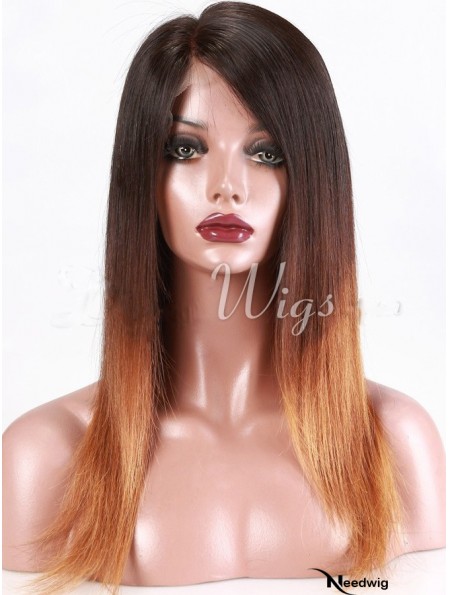 Long Straight Without Bangs Full Lace 18 inch Beautiful Black Women Wigs