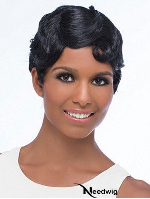 Wavy Black Suitable Short Classic Wigs