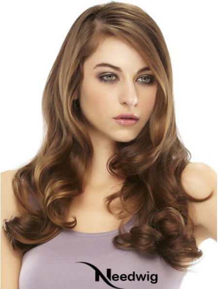 Long Wavy Auburn Sassy Remy Human Hair Half Wigs