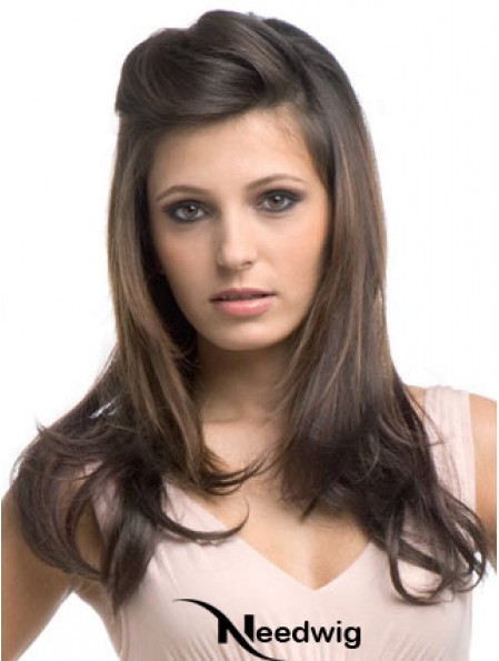 Long Wavy Brown Cheapest Synthetic Half Wigs