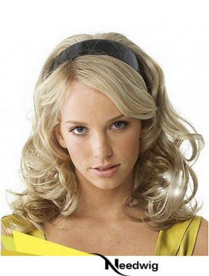 Long Wavy Blonde Gorgeous Synthetic Half Wigs