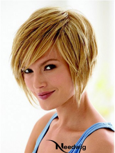 Bob Wig With Bangs With Capless Straight Style Chin Length