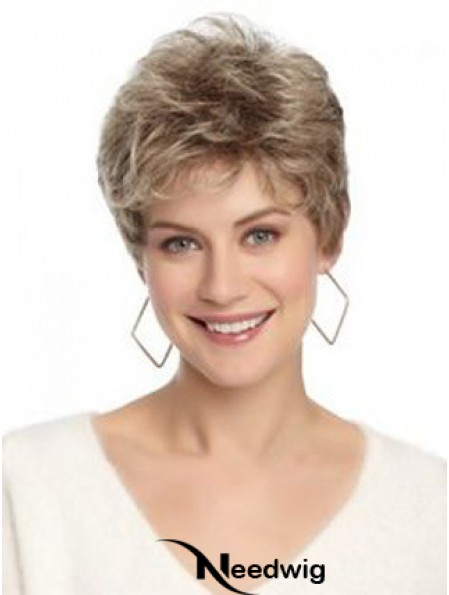 Lace Front Wavy Layered Short 8 inch Hairstyles Human Hair Wigs