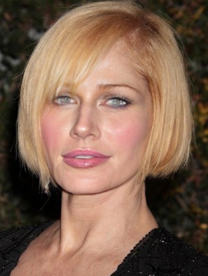 Chin Length Straight Lace Front Blonde Fashionable Bob Wigs