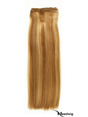 Straight Remy Human Hair Blonde New Weft Extensions