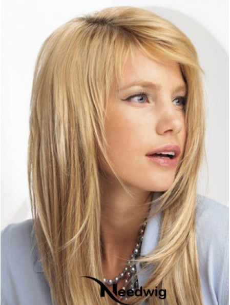 Trendy Blonde Straight Synthetic Clip In Hair Extensions