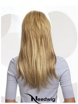 Cheap Blonde Straight Remy Human Hair Clip In Hair Extensions